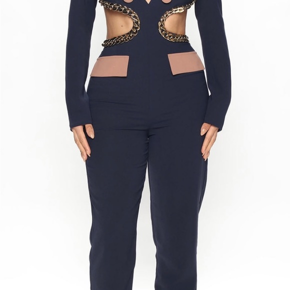 Talk Business to Me!!! Navy sexy pantsuit - Picture 2 of 3